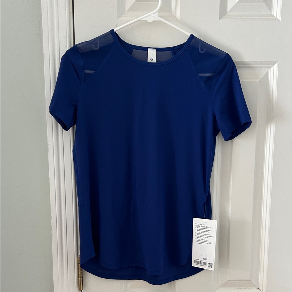 Lululemon Navy Sculpt Short Sleeve
